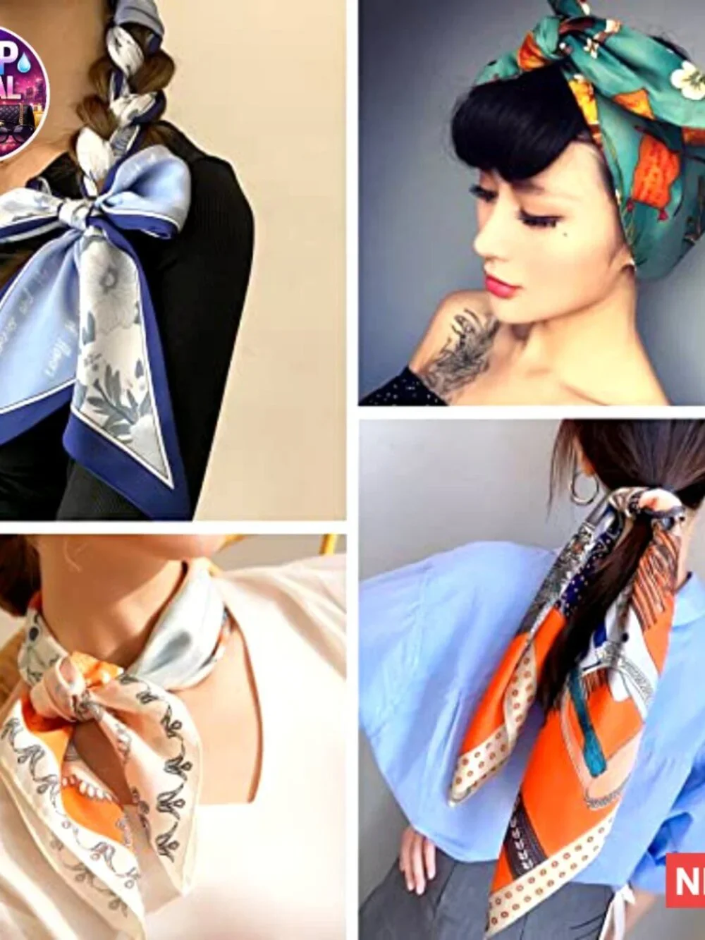 100% Silk Head Scarf 27